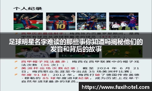 足球明星名字难读的那些事你知道吗揭秘他们的发音和背后的故事